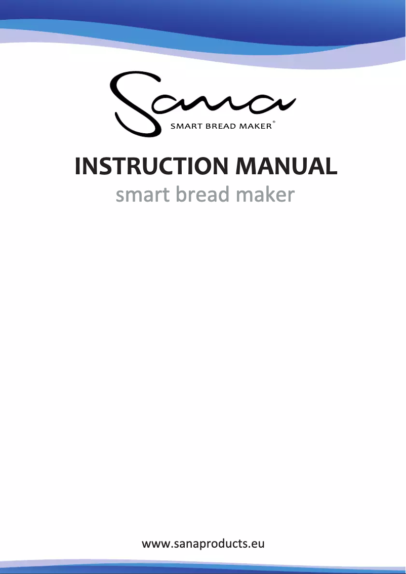 Image de la première page du manuel de l'appareil Smart Bread Maker