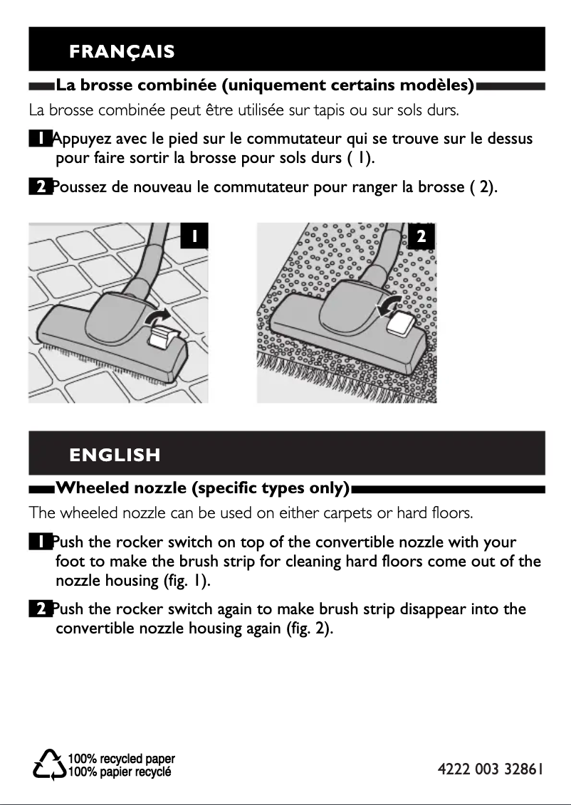 Page 1 de la notice Manuel utilisateur Philips Impact FC8397