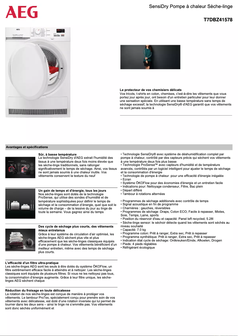 Image de la première page du manuel de l'appareil T7DBZ41578