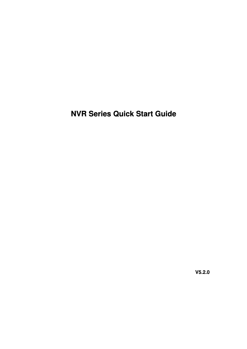 Image de la première page du manuel de l'appareil Ultra NVR616DR-64-4KS2