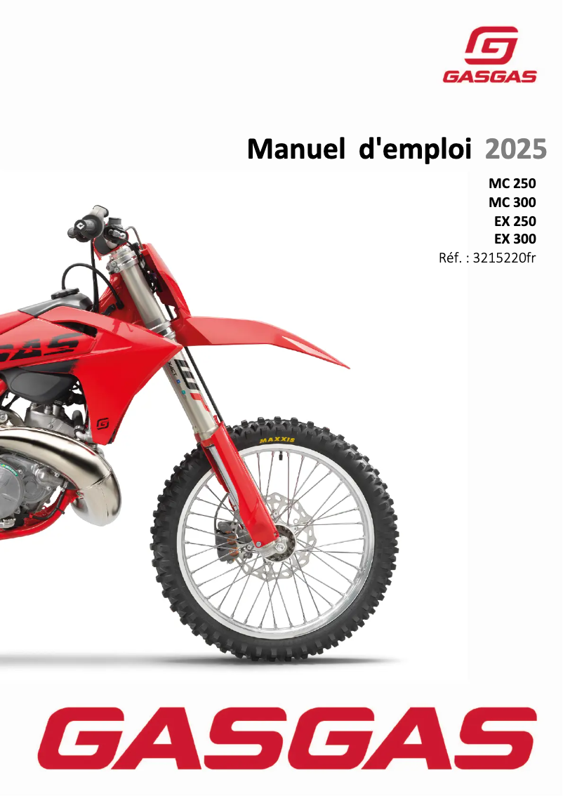 Image de la première page du manuel de l'appareil MC 250 (2023)