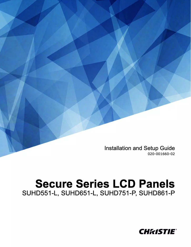 Image de la première page du manuel de l'appareil Secure SUHD861-P