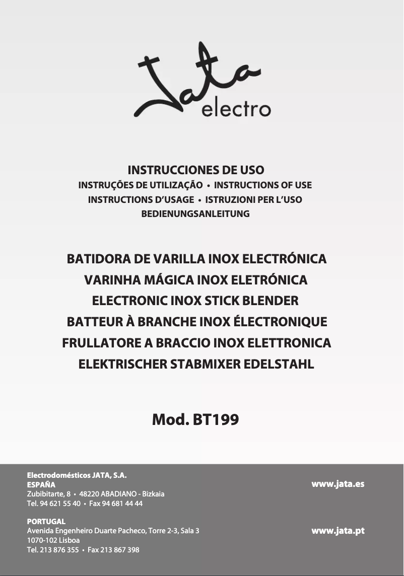 Image de la première page du manuel de l'appareil BT199