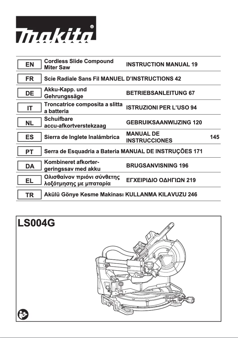 Page n°1 - Manuel utilisateur Makita LS004G