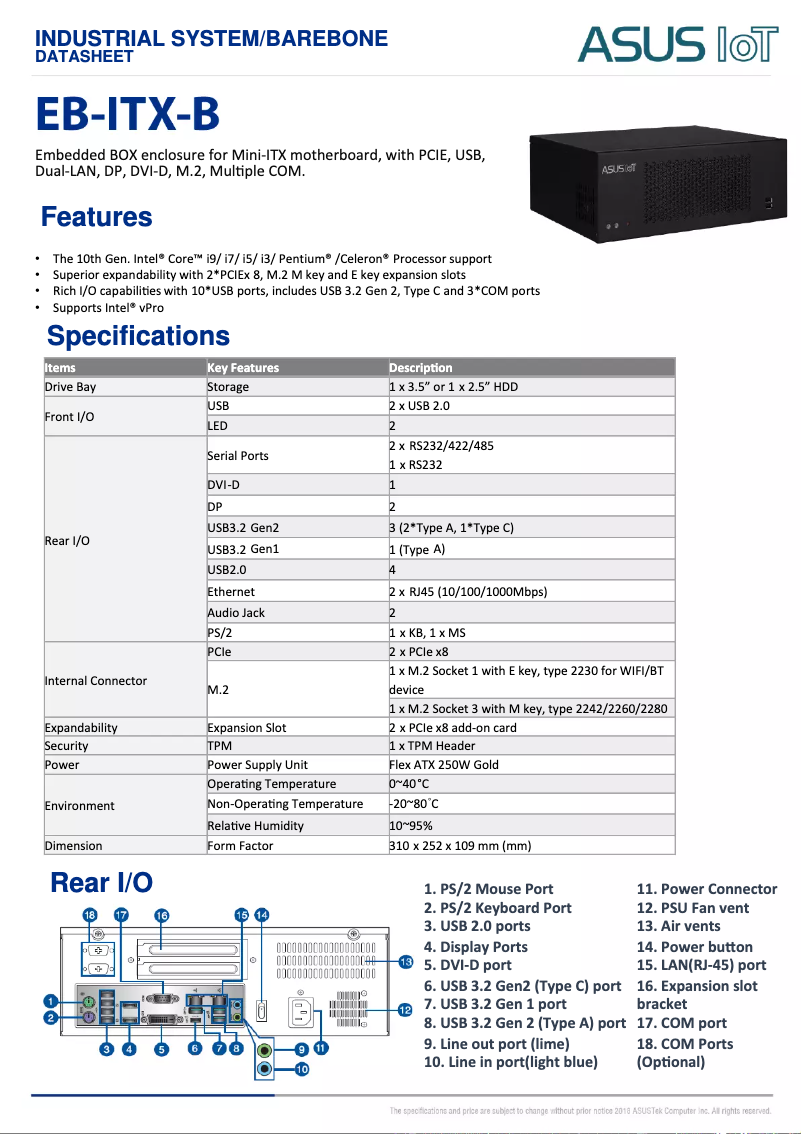 Image de la première page du manuel de l'appareil EB-ITX-B