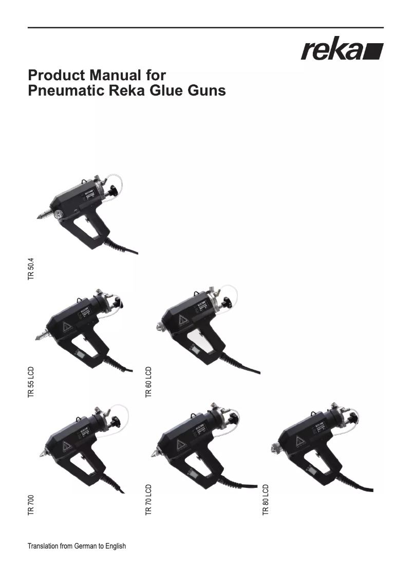 Image de la première page du manuel de l'appareil TR 70 LCD