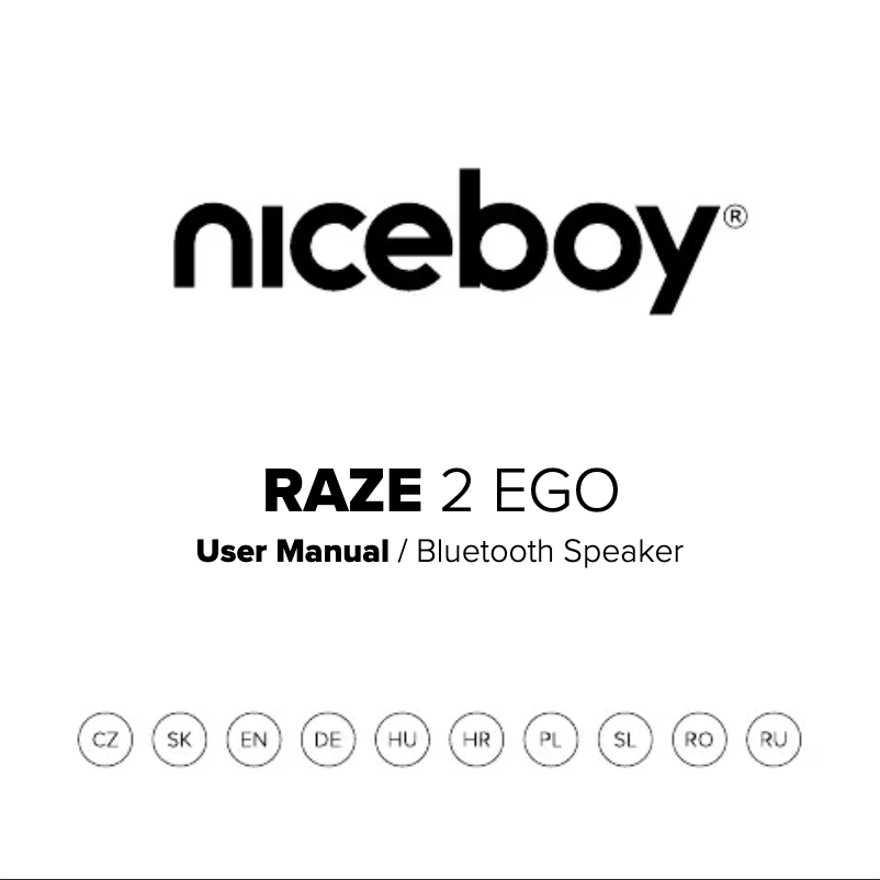 Image de la première page du manuel de l'appareil RAZE 2 ego