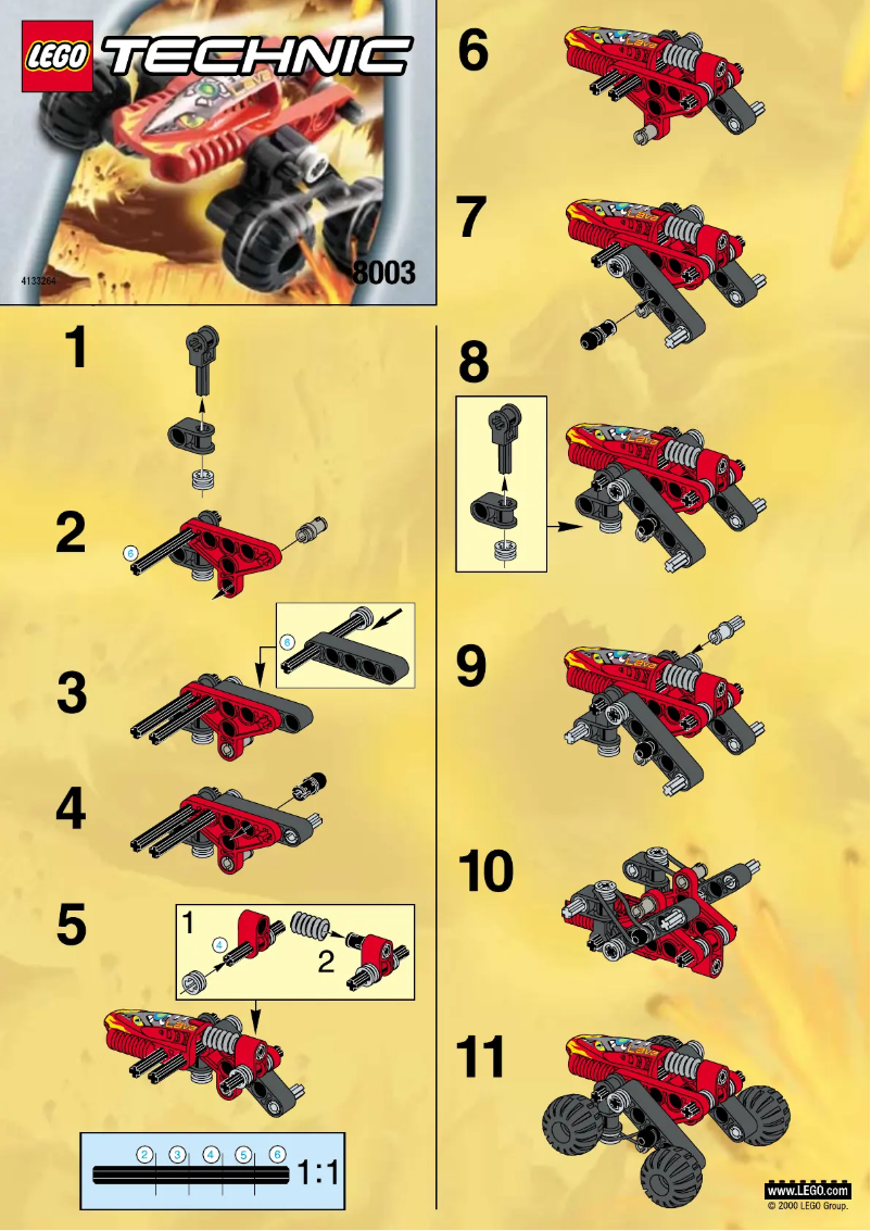 Page 1 de la notice Manuel utilisateur Lego Roboriders 8003
