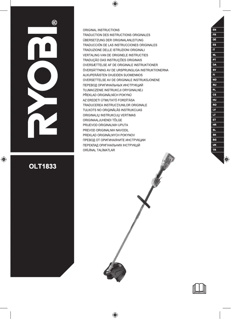 Page 1 de la notice Manuel utilisateur RYOBI RLT18X3350