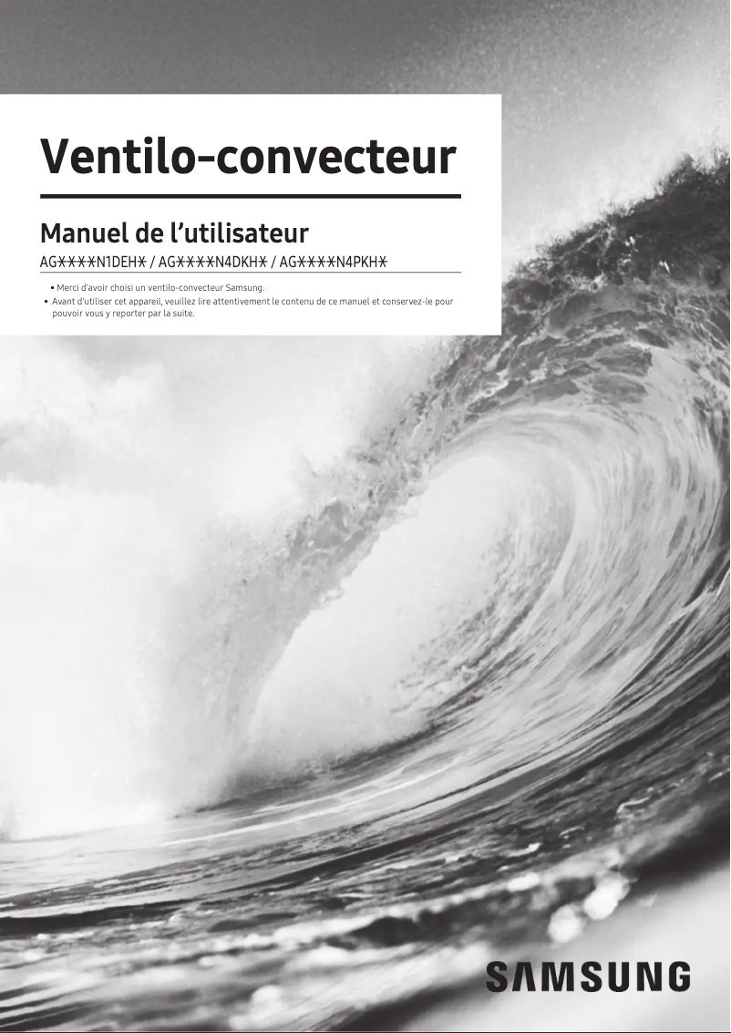 Image de la première page du manuel de l'appareil AG072MN4DKH