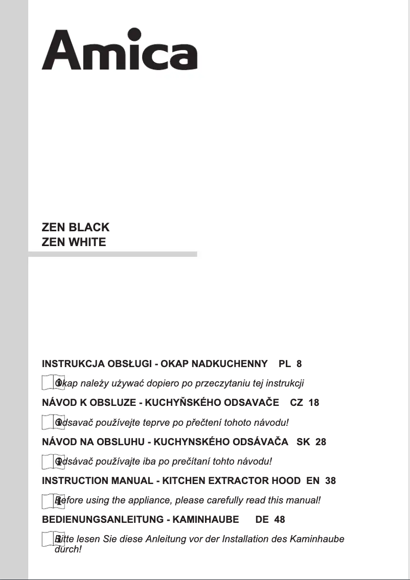 Página 1 del manual Manual de usuario Amica ZENBLACK