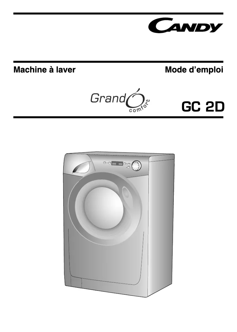Image de la première page du manuel de l'appareil GrandO Comfort GC 1482 D3
