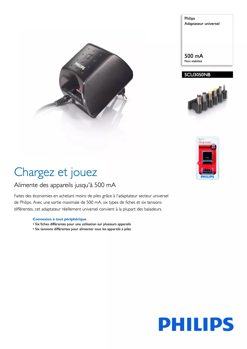 Image de la première page du manuel de l'appareil SCU3050NB