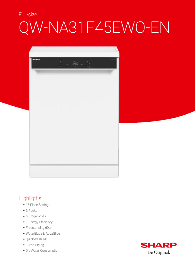 Page n°1 - Fiche technique Sharp QW-NA31F45EWO-EN
