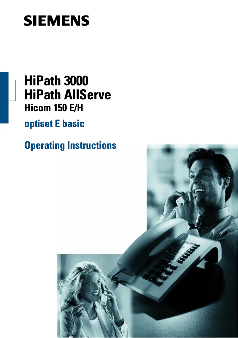 Page 1 de la notice Manuel utilisateur Siemens Optiset E basic