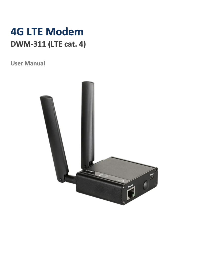 Page 1 de la notice Manuel utilisateur D-Link DWM-311