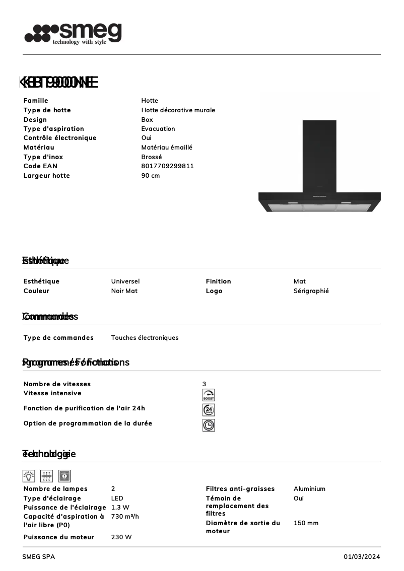 Image de la première page du manuel de l'appareil KBT900NE