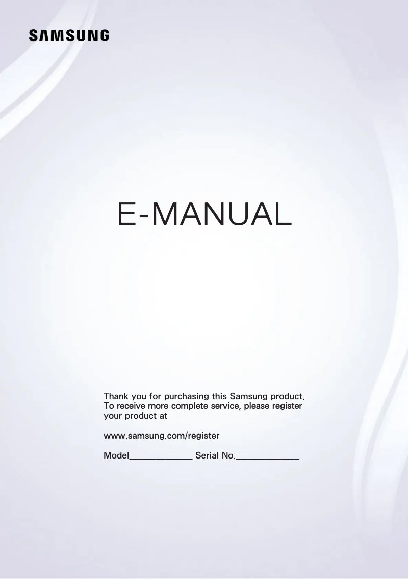 Image de la première page du manuel de l'appareil UE48JS8580T