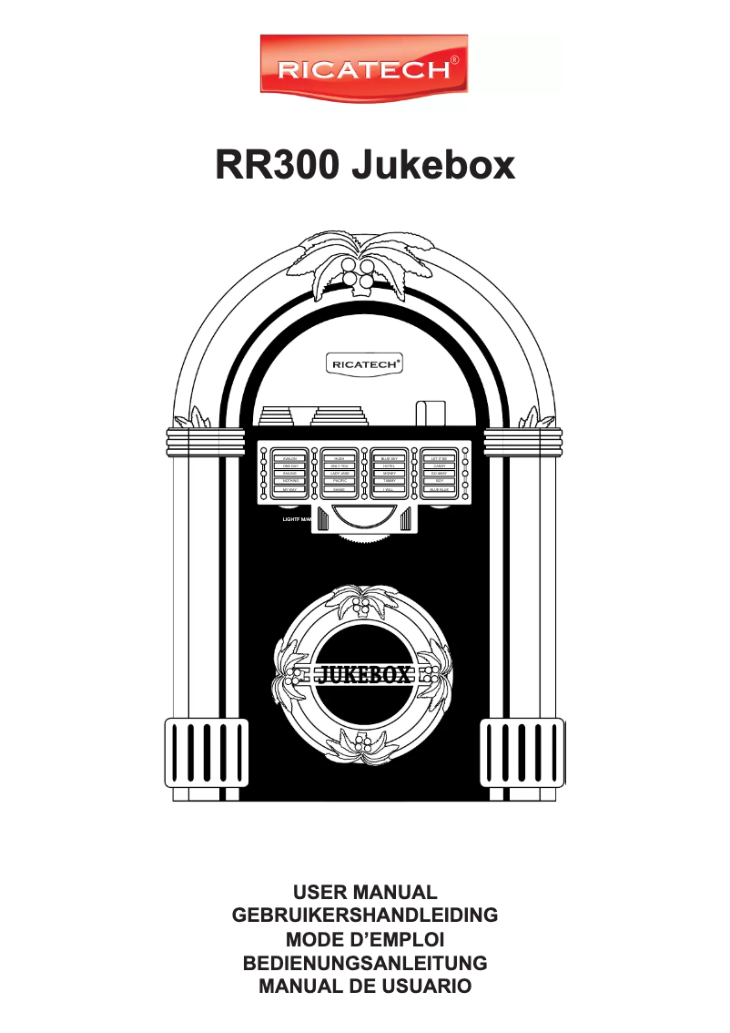 Image de la première page du manuel de l'appareil RR300