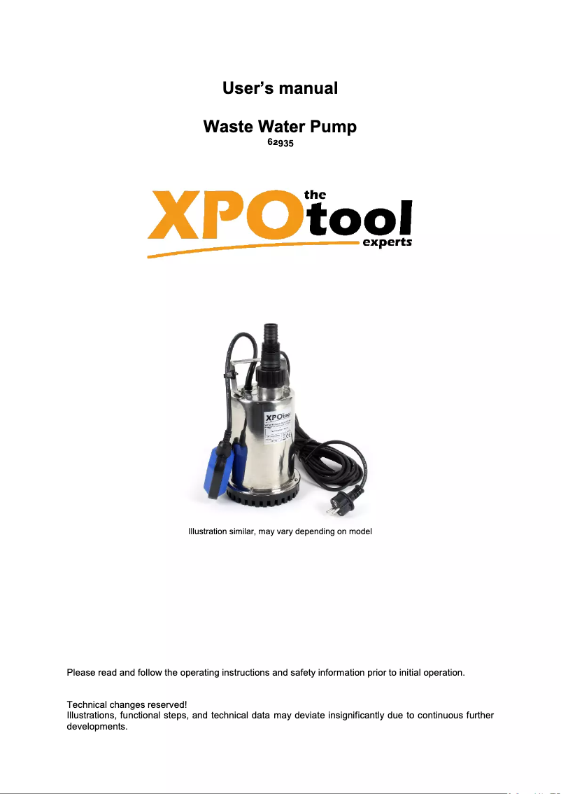 Image de la première page du manuel de l'appareil 62935