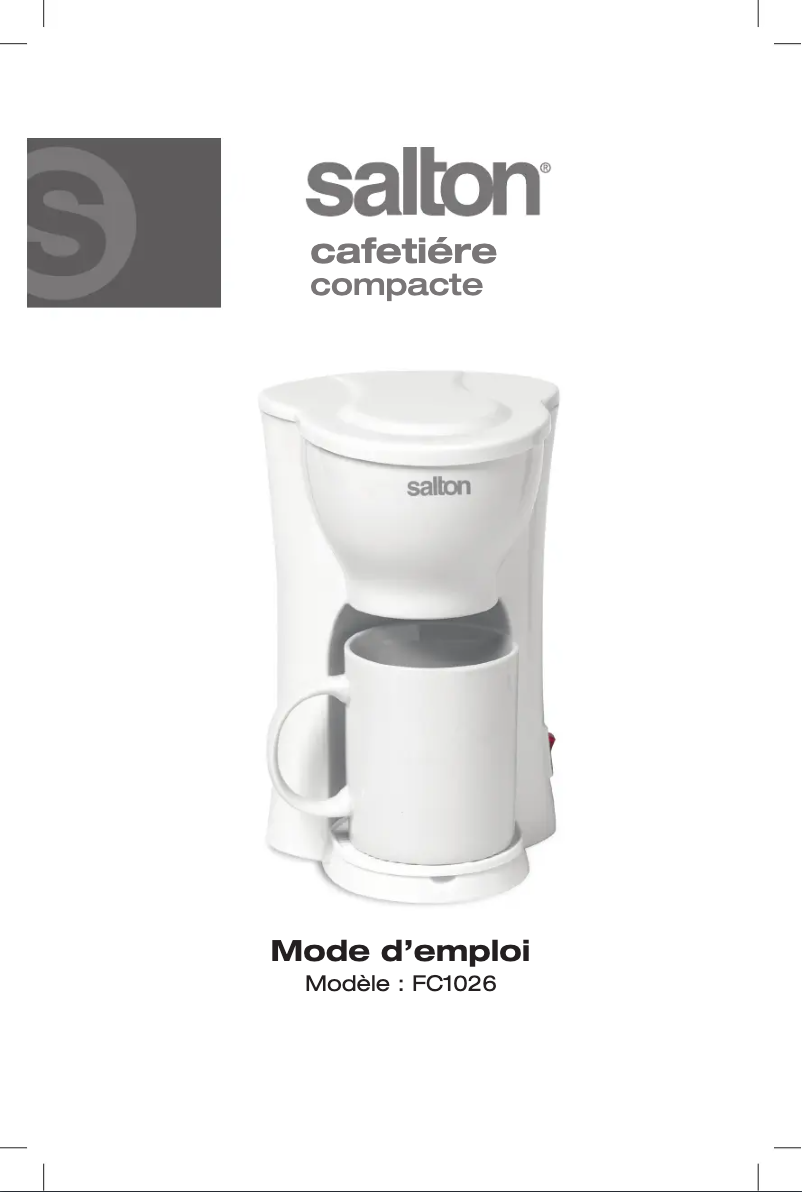 Page 1 de la notice Manuel utilisateur Salton FC1206