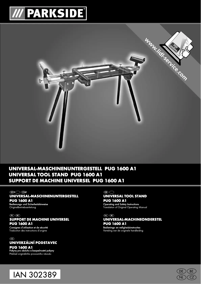 Page n°1 - Manuel utilisateur Parkside PUG 1600 A1