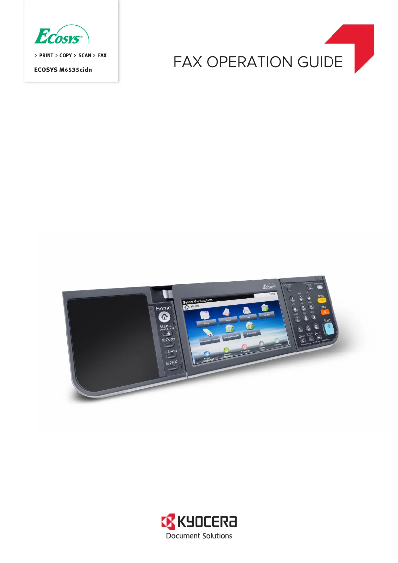 Page 1 de la notice Manuel utilisateur Kyocera ECOSYS M6535CIDN/KL3