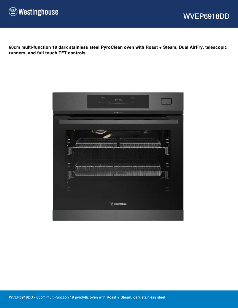 Image de la première page du manuel de l'appareil WVEP6918DD