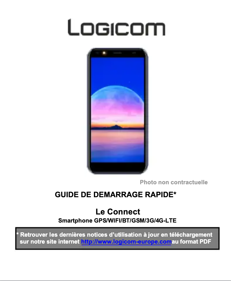 Page 1 de la notice Manuel utilisateur Logicom Le Connect