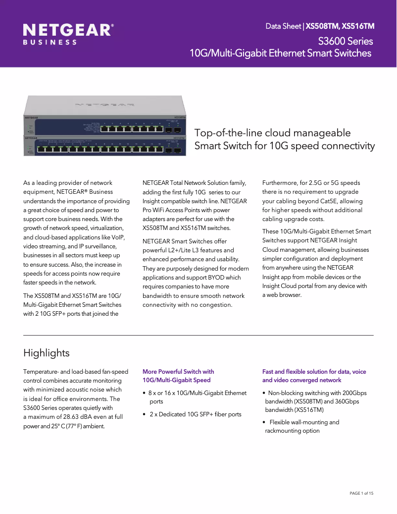 Image de la première page du manuel de l'appareil XS516TM