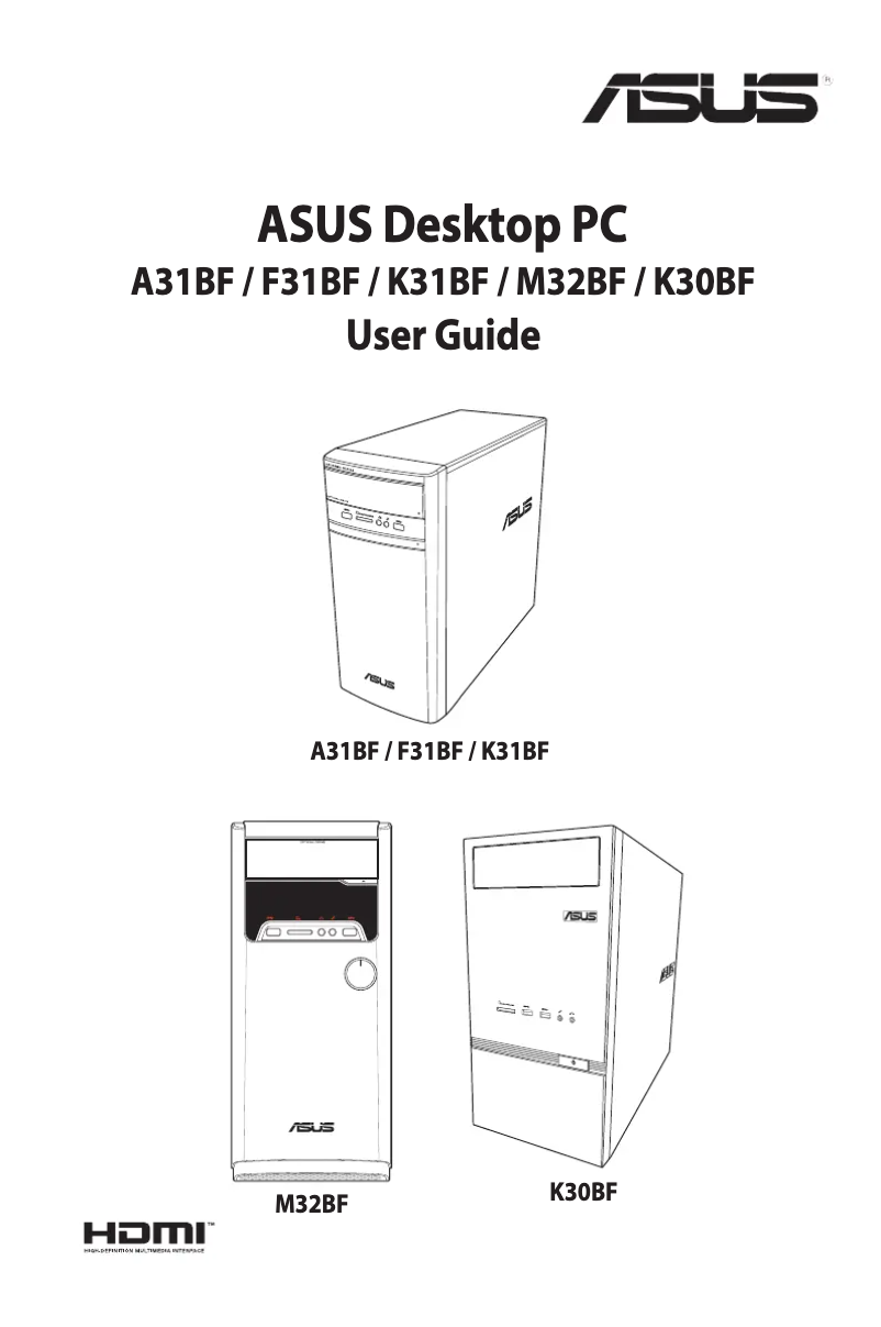 Page n°1 - Manuel utilisateur Asus A31BF