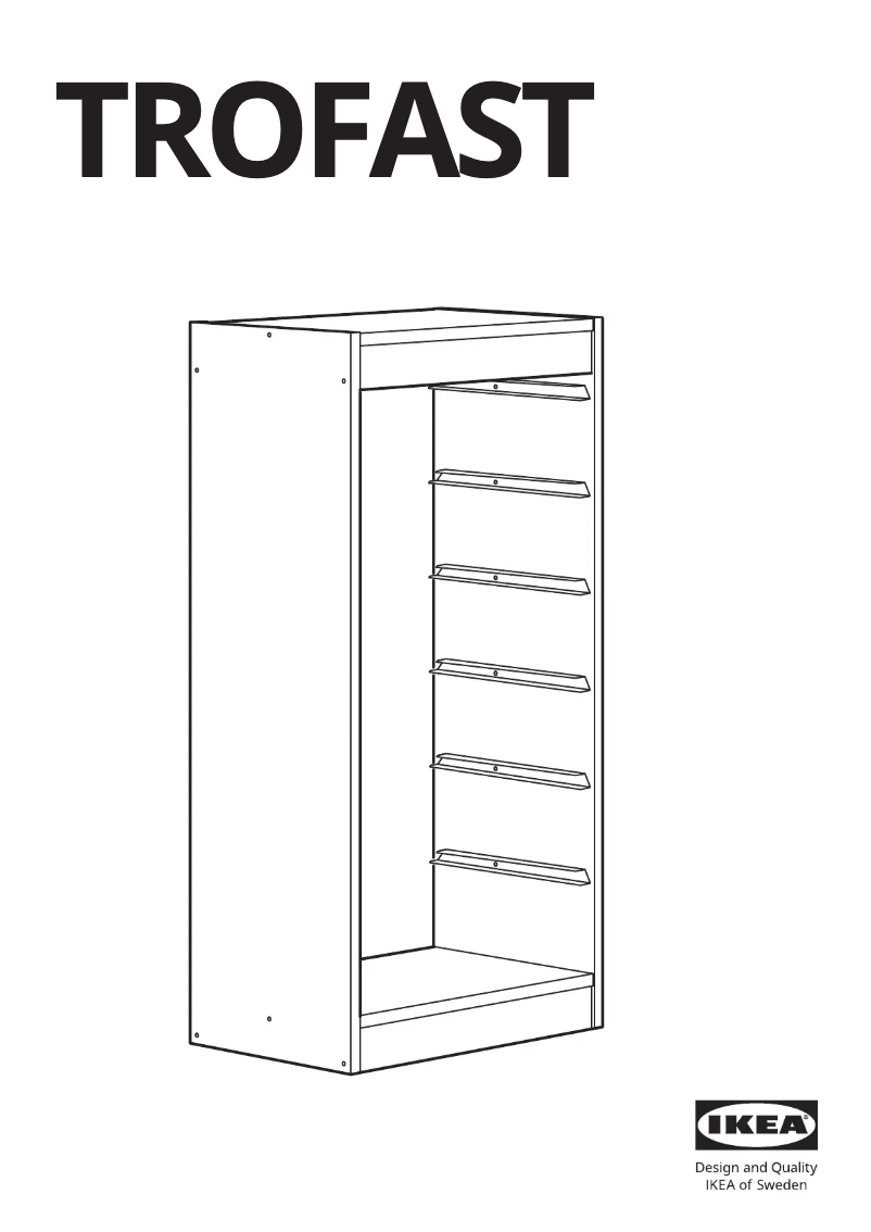 Page 1 de la notice Manuel utilisateur Ikea TROFAST 505.651.95