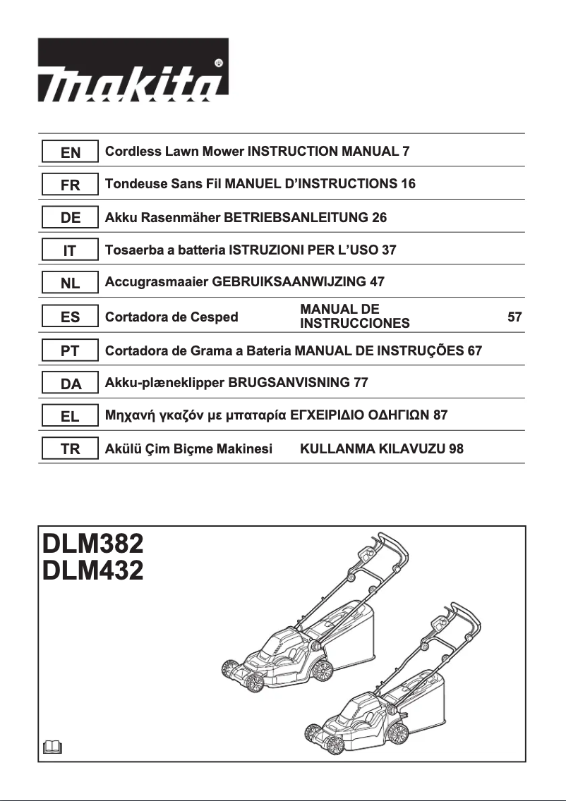 Page n°1 - Manuel utilisateur Makita DLM382PG2