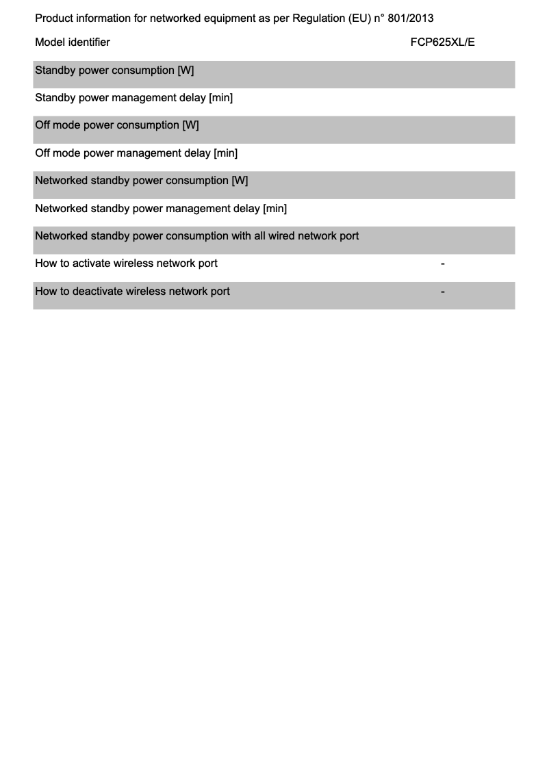 Image de la première page du manuel de l'appareil FCP625XL/E