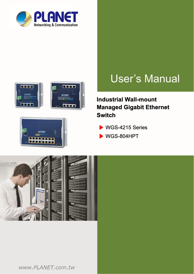 Page n°1 - Manuel utilisateur Planet WGS-4215-8T2S