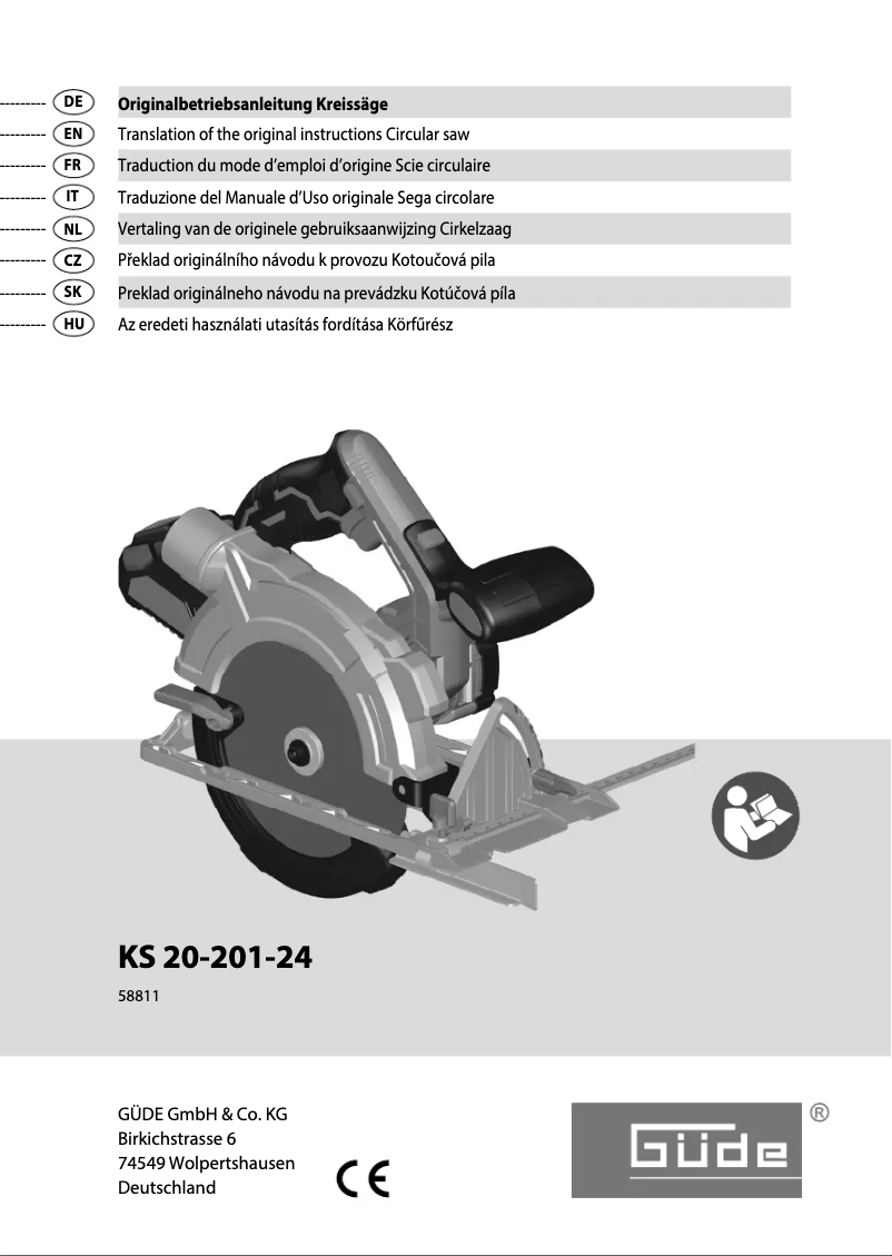 Page n°1 - Manuel utilisateur Güde KS 20-201-24