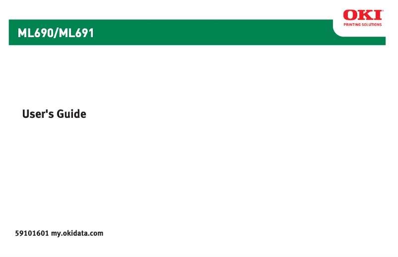 Page 1 de la notice Manuel utilisateur OKI ML690