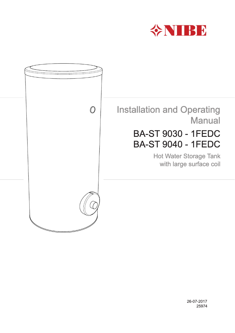 Page n°1 - Guide d'installation Nibe BA-ST 9075-2FE