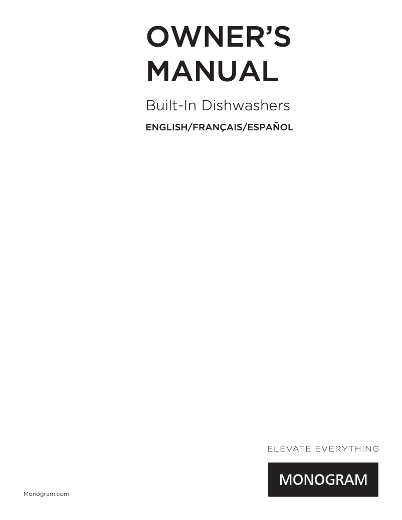 Page n°1 - Manuel utilisateur Monogram ZDT165SSLSS