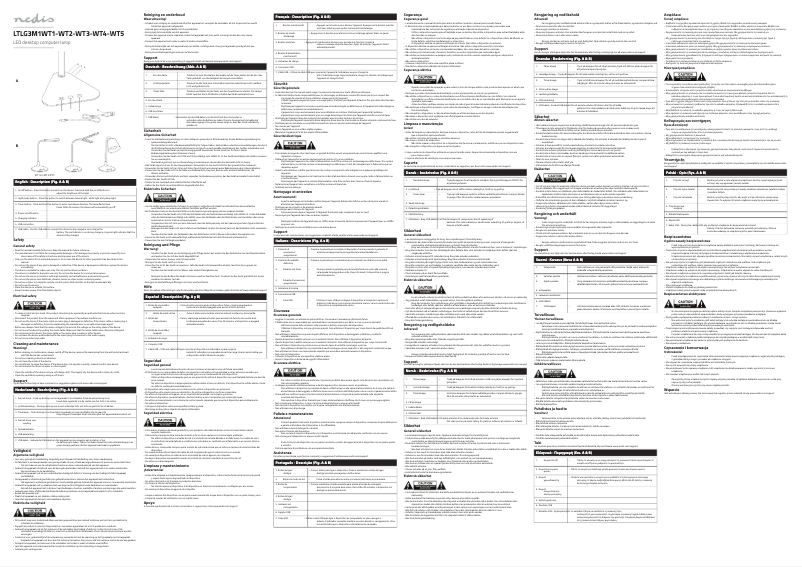 Page 1 de la notice Manuel utilisateur Nedis LTLG3M1WT2