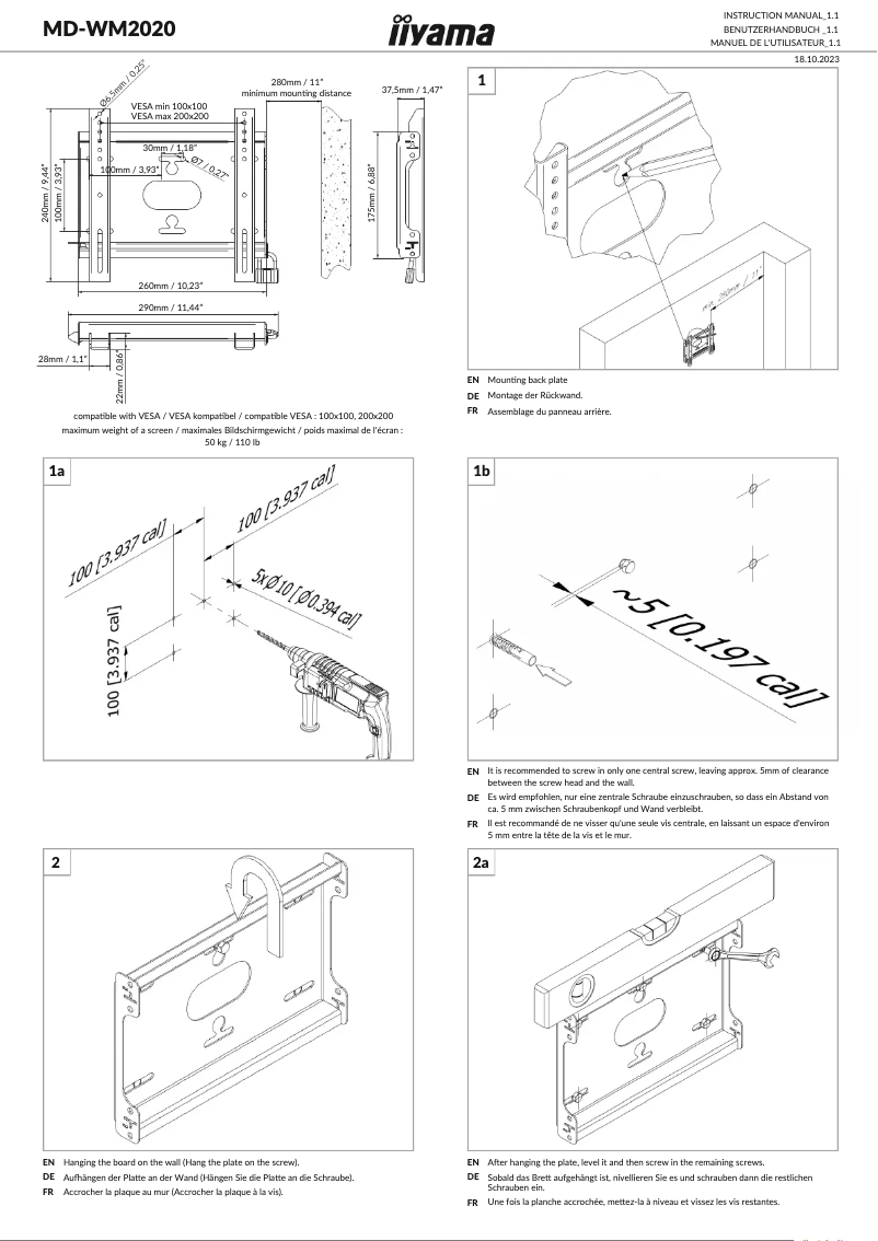 Imagen de la primera página del manual del dispositivo MD-WM2020