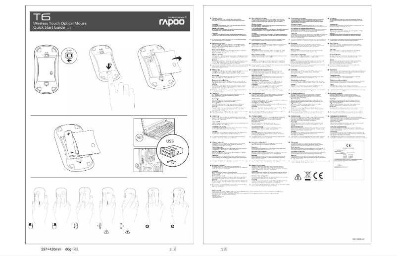 Page 1 de la notice Manuel utilisateur Rapoo T6