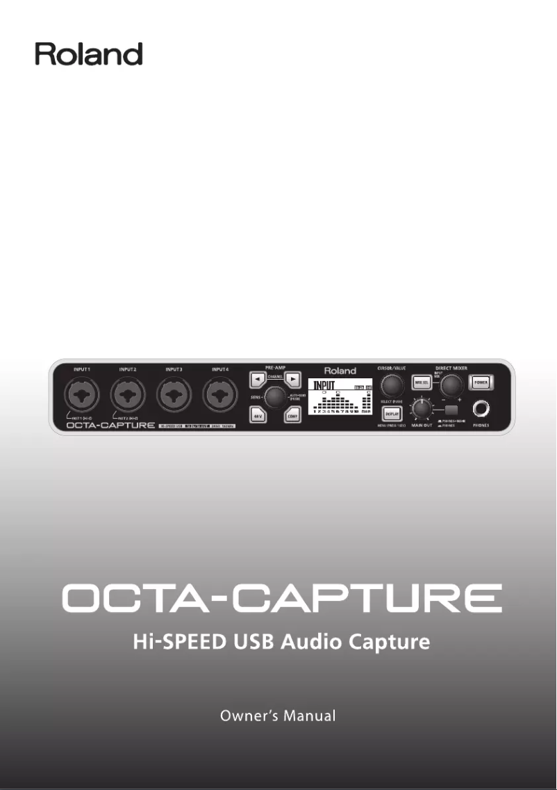 Page n°1 - Manuel utilisateur Roland Octa-Capture UA-1010