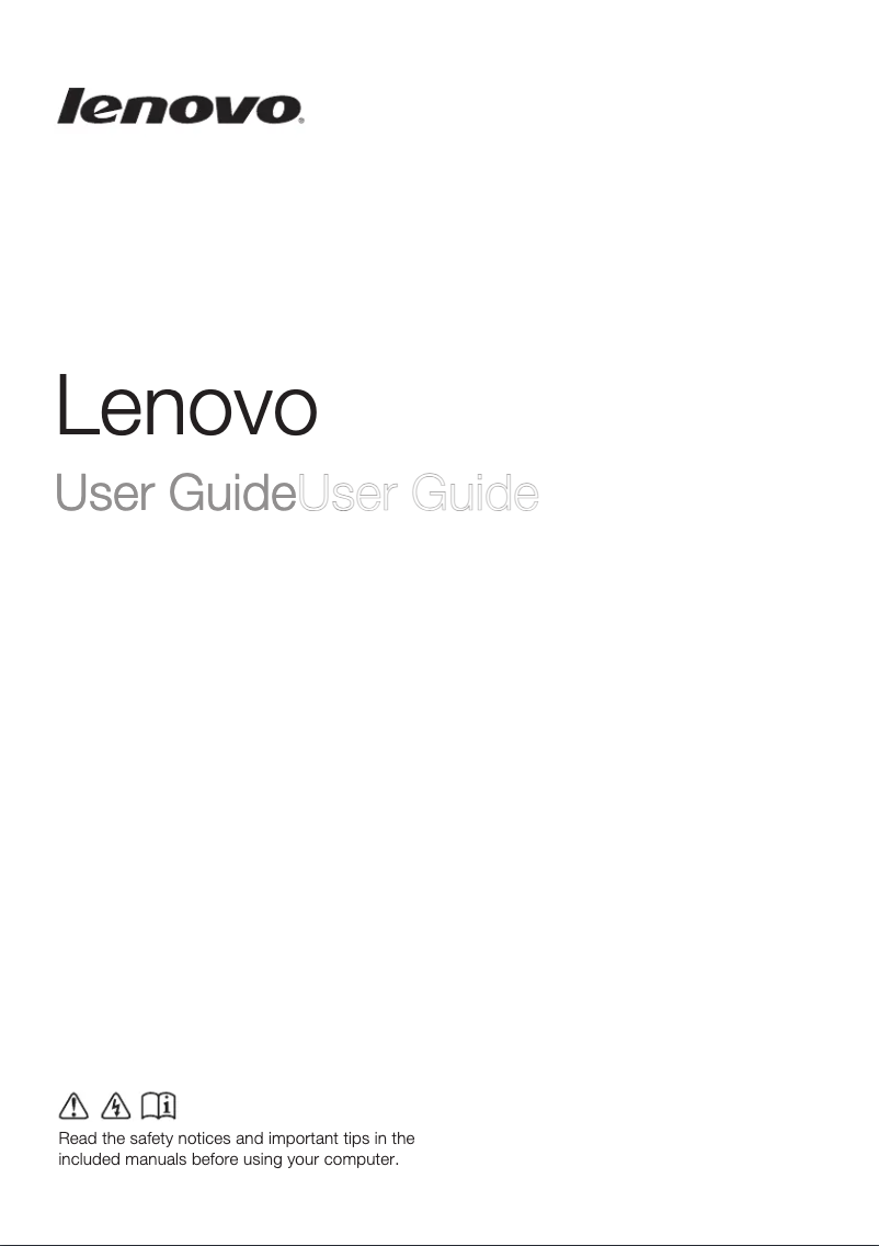 Página 1 del manual Manual de usuario Lenovo IdeaPad 50-70