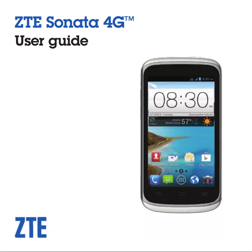 Page 1 de la notice Manuel utilisateur ZTE Sonata 4G