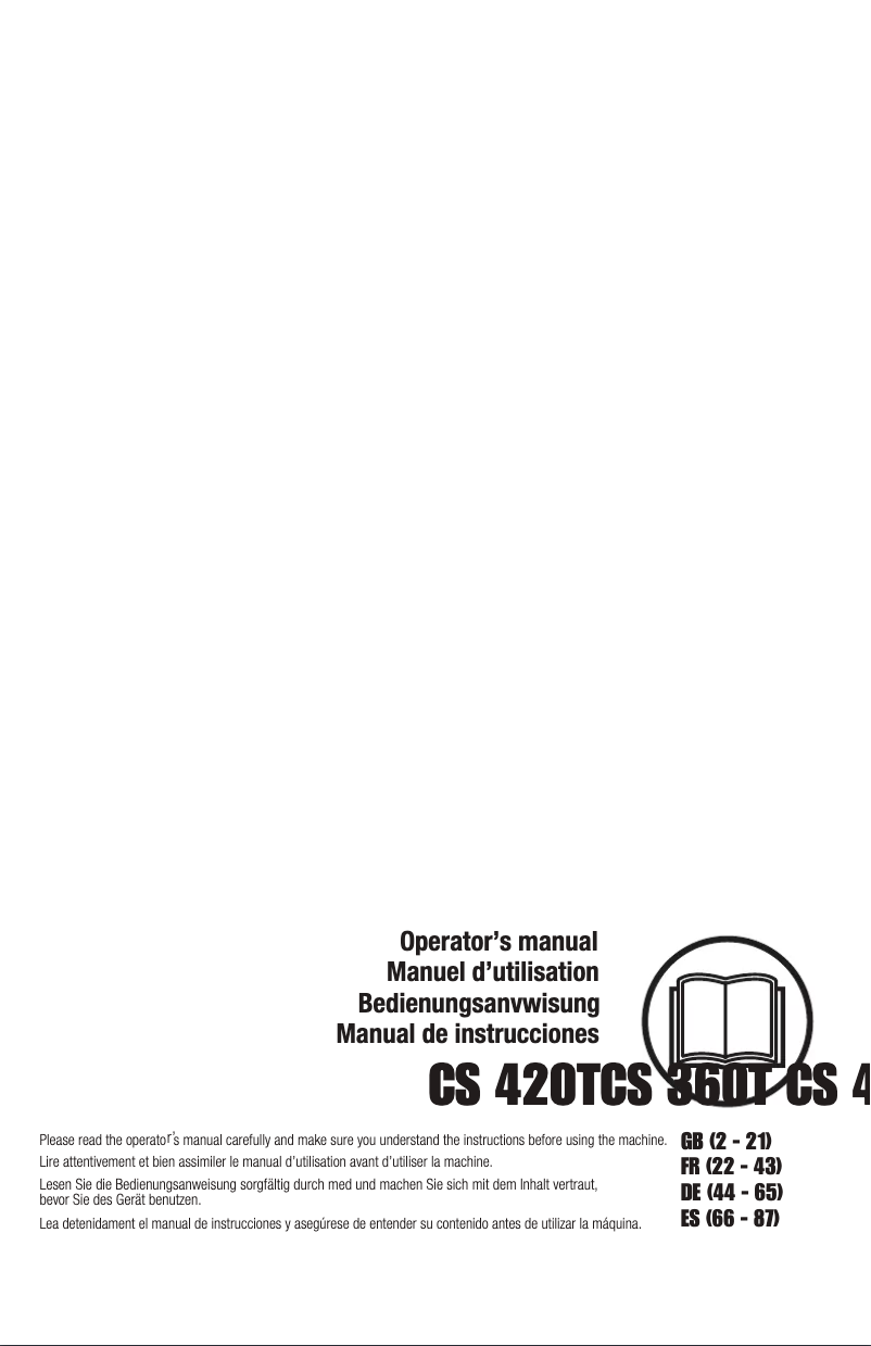 Page 1 de la notice Manuel utilisateur McCulloch CS 360T