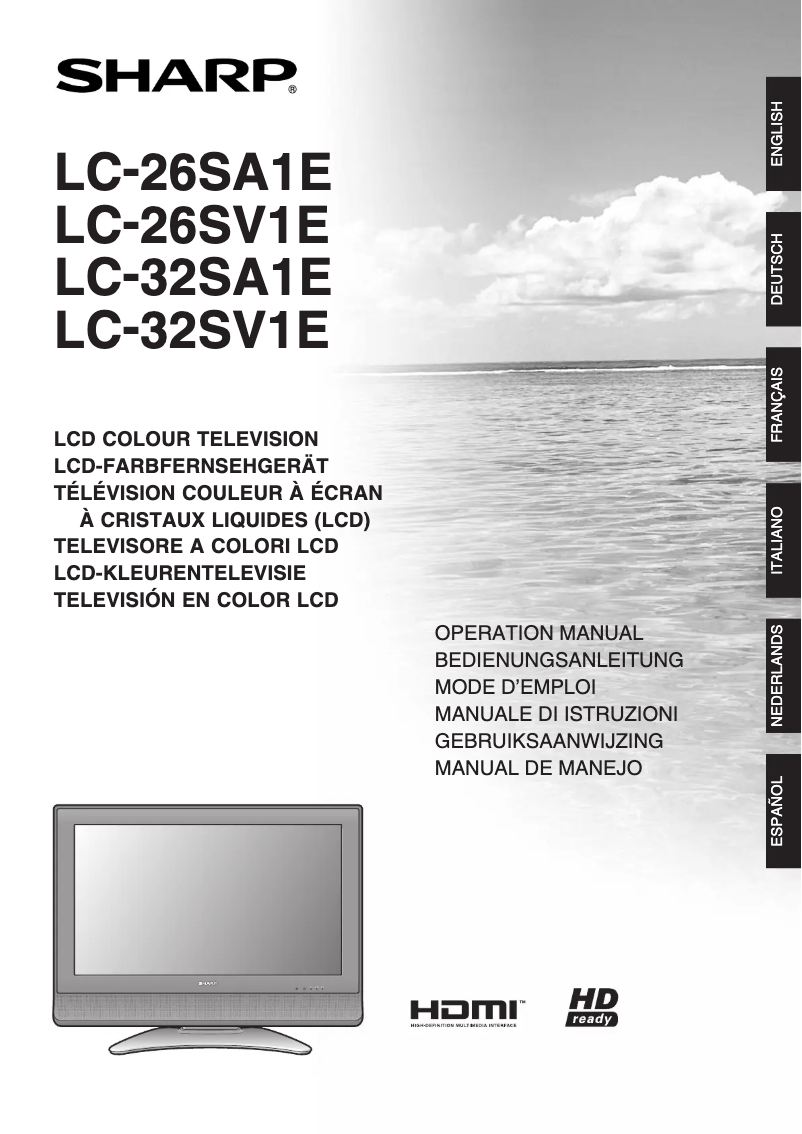 Image de la première page du manuel de l'appareil LC-32SV1E