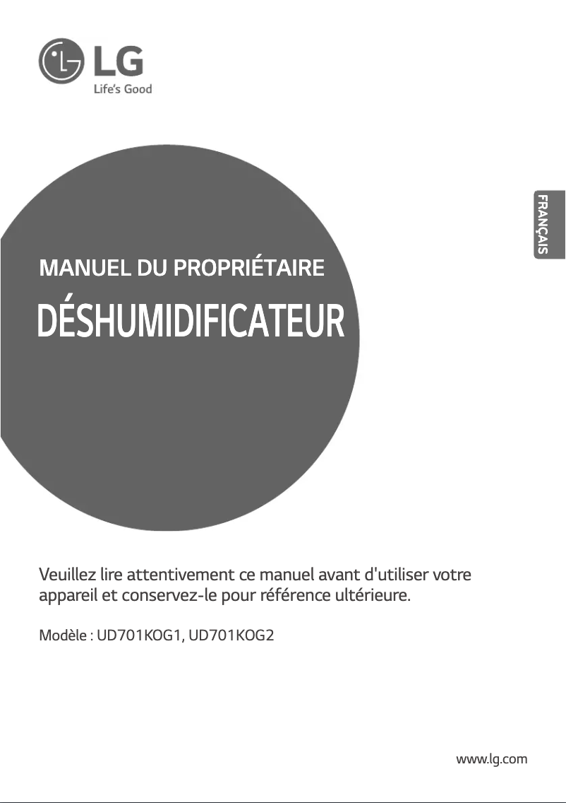 Page n°1 - Manuel utilisateur LG UD701KOG2