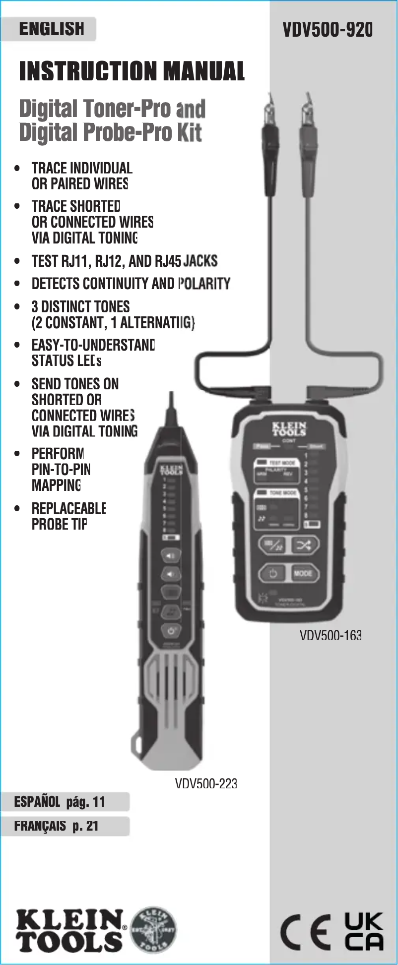 Página 1 del manual Manual de usuario Klein Tools VDV500-920