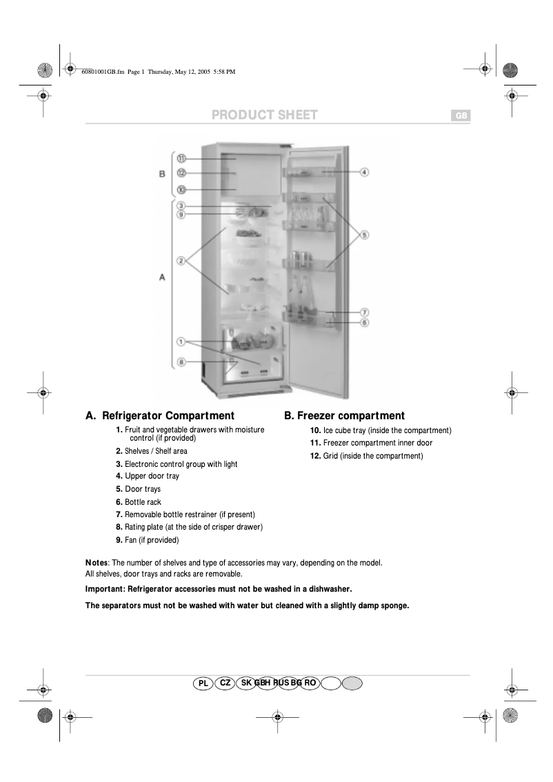 Página 1 del manual Manual de usuario Whirlpool ARG 746 A